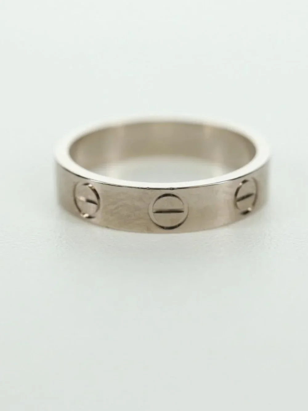 CARTIER Love Ring Ring 750 White Gold Auth am11120SM